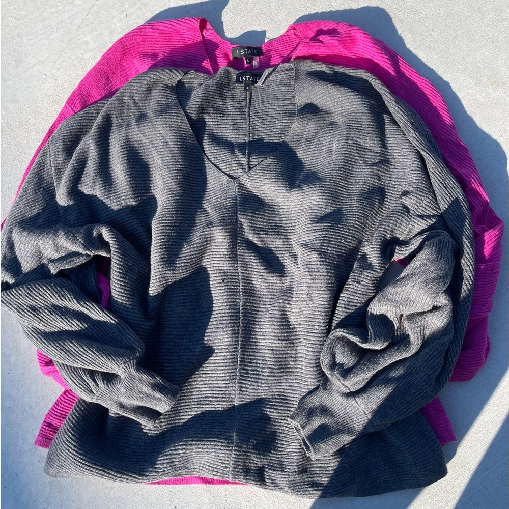 1. State Black V-Neck Sweater Bundle of 3